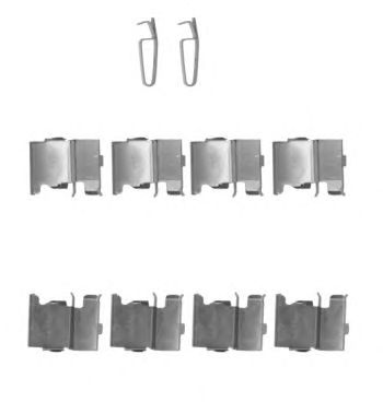 HELLA PAGID 8dz355204711 -  Комплектующие, колодки дискового тормоза